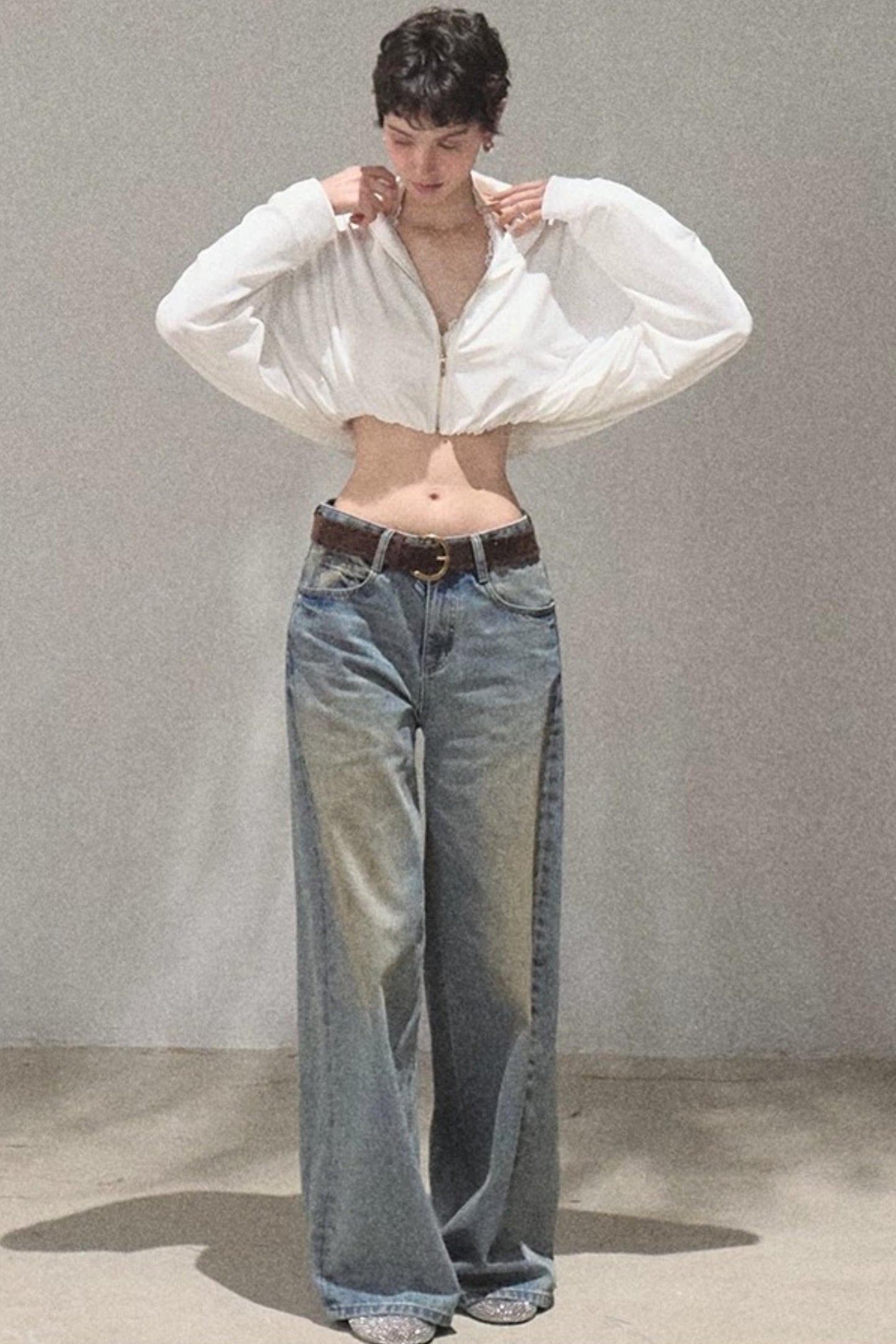 Vintage Hand-Painted Jeans Set