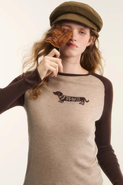 Wool Fair Isle Dachshund Top