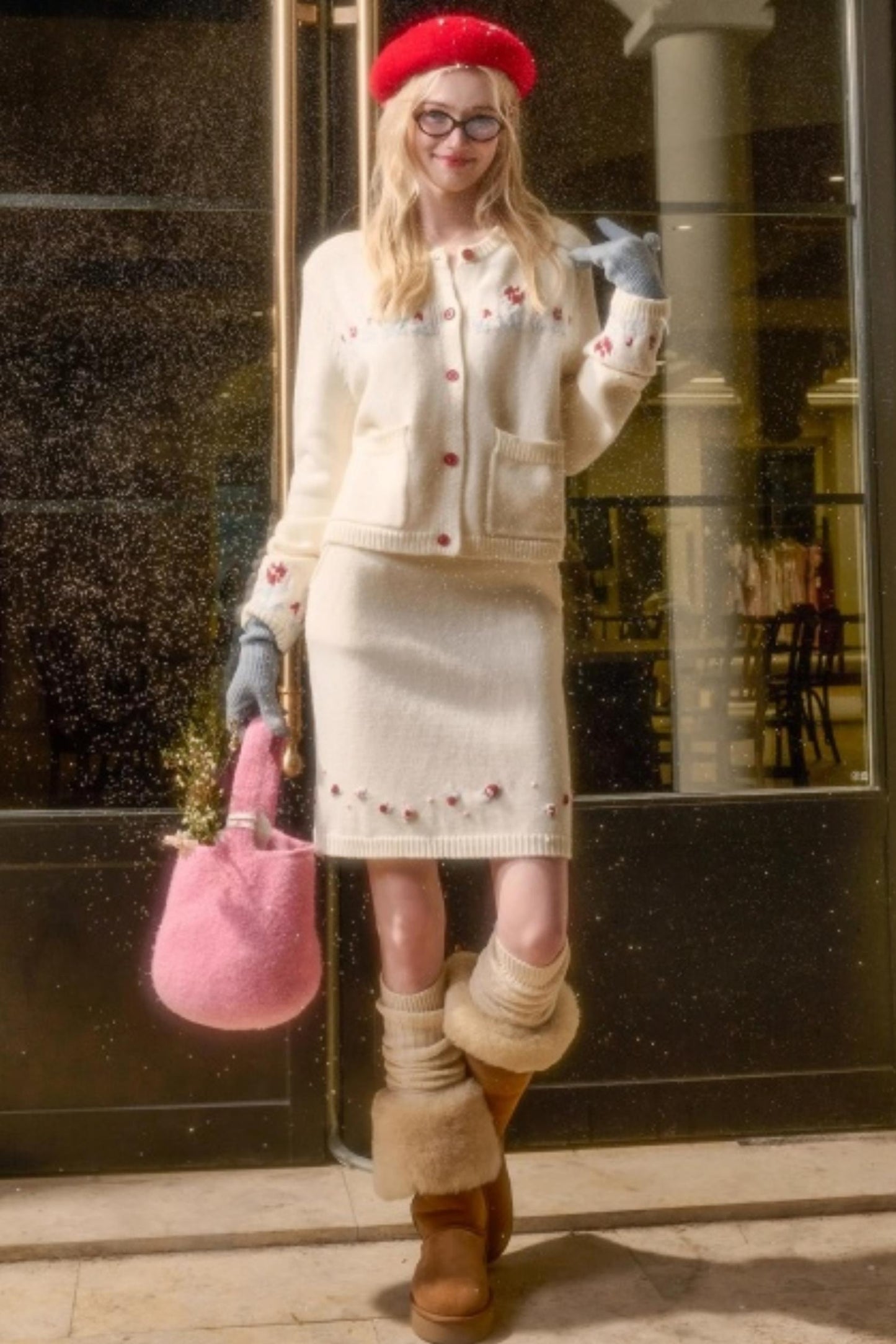 Snow Berry Wool Sweater Set-Up