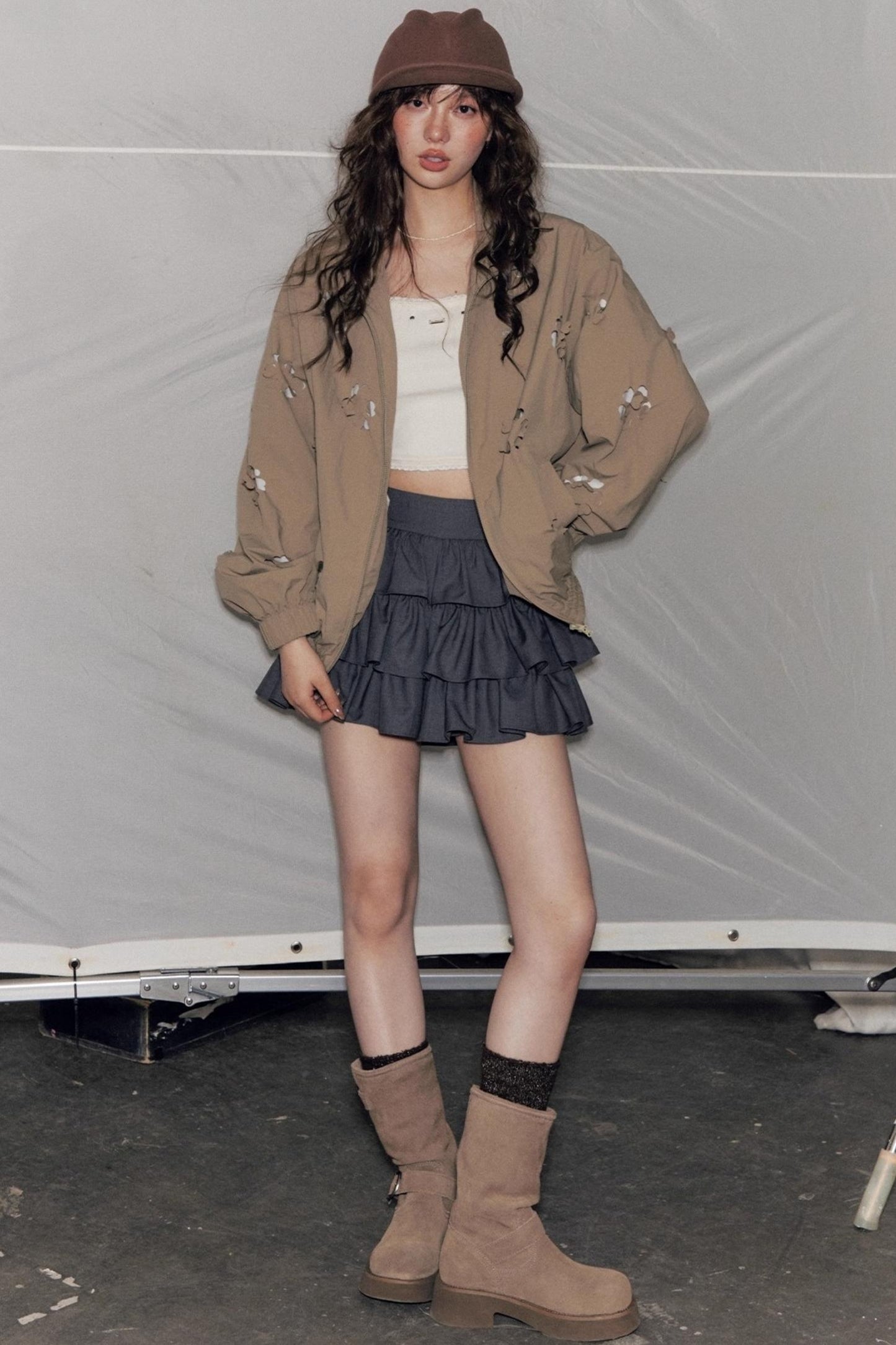 Layered Lace A-Line Culottes