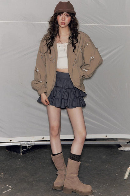 Layered Lace A-Line Culottes