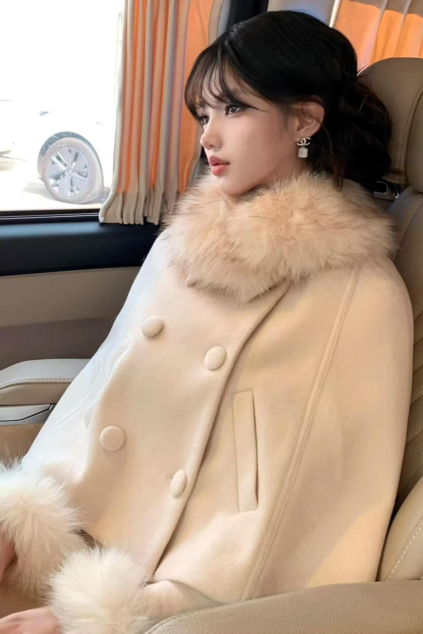 Vintage Plaid Wool Cape Set-Up