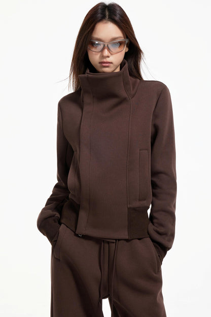 High Collar Slim Jacket Set-Up