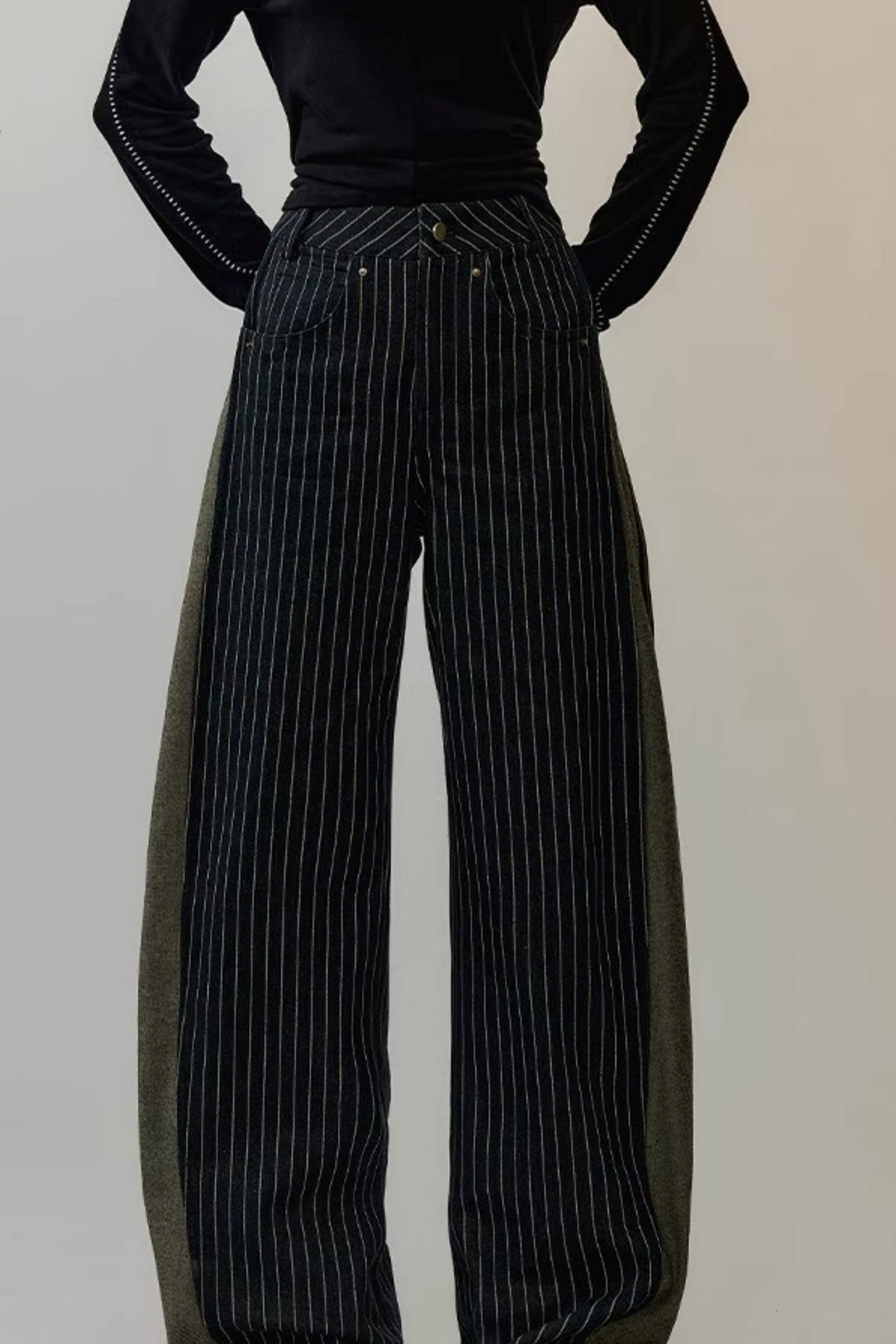 Striped Patchwork Winter Pants