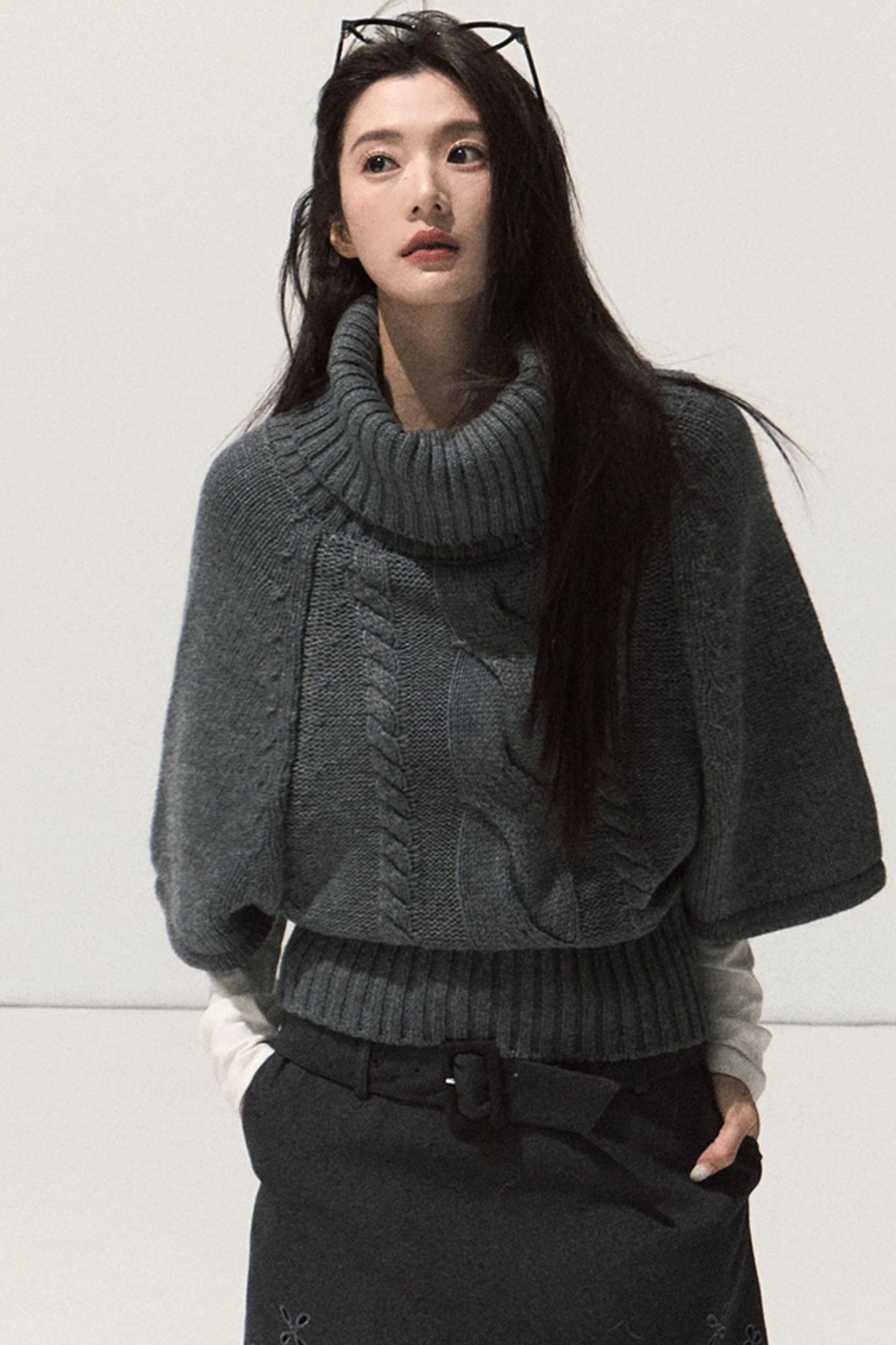 Retro Knit Twist Sweater