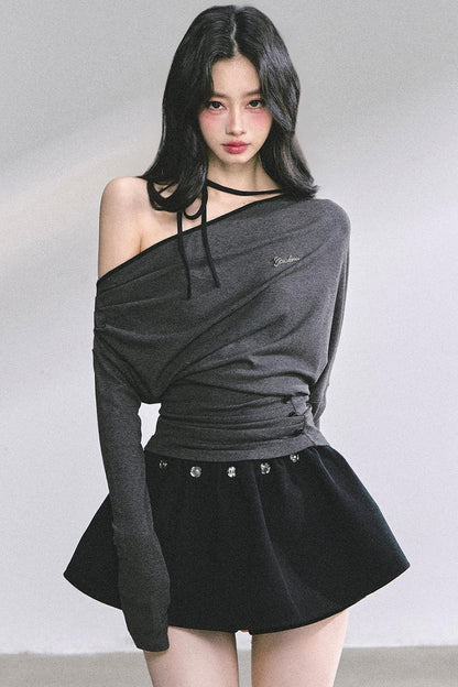 Korean Pink Halterneck Top