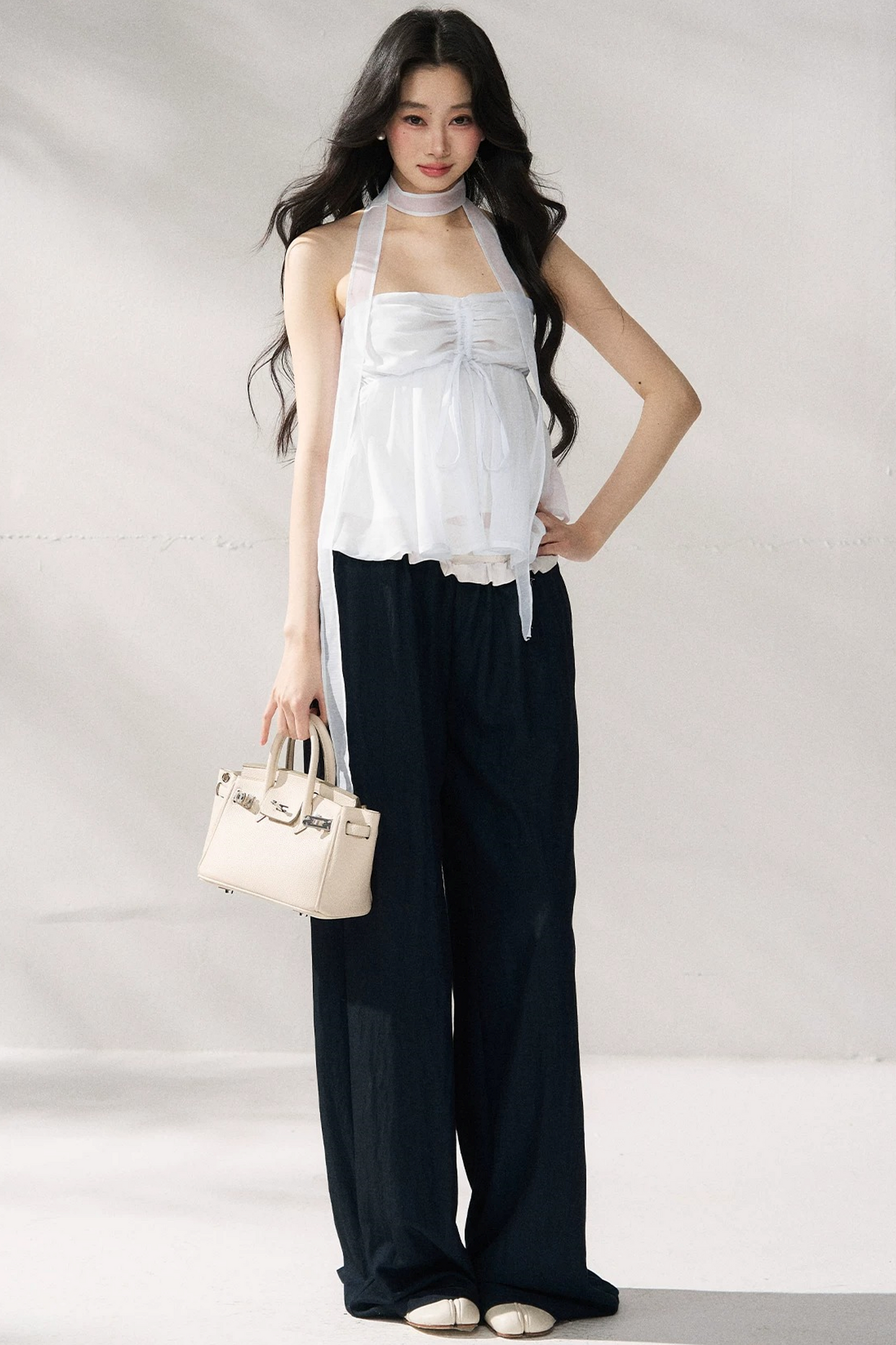 Two-Tone Halter Tube Top