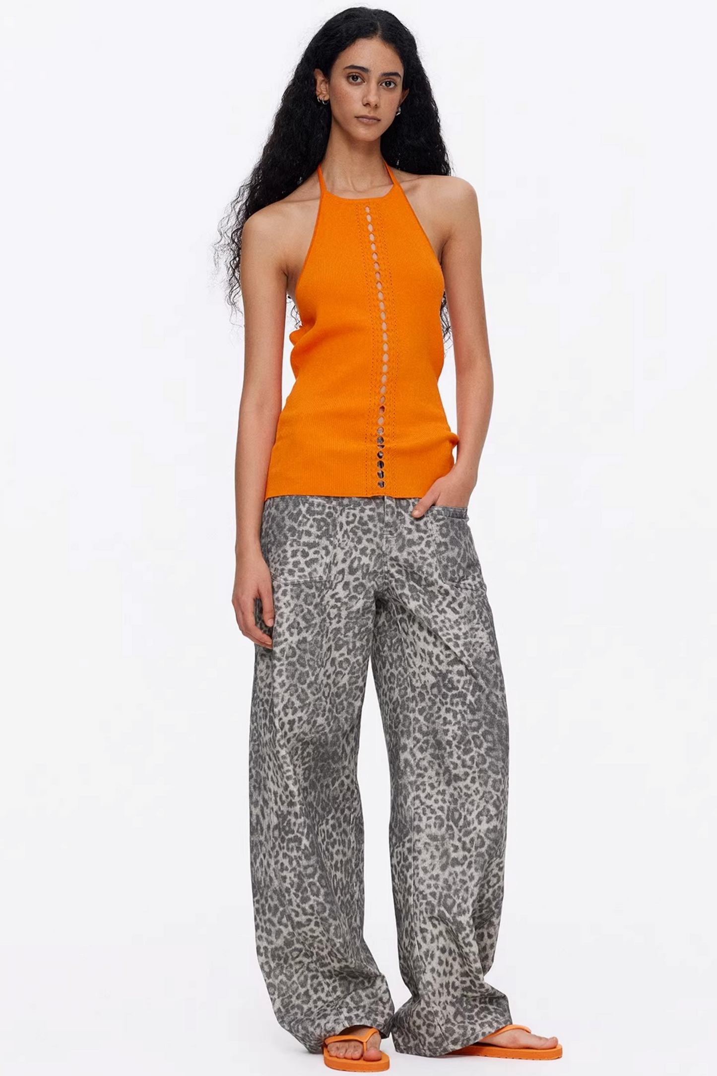 Lyocell Lace-Up Ribbed Vest