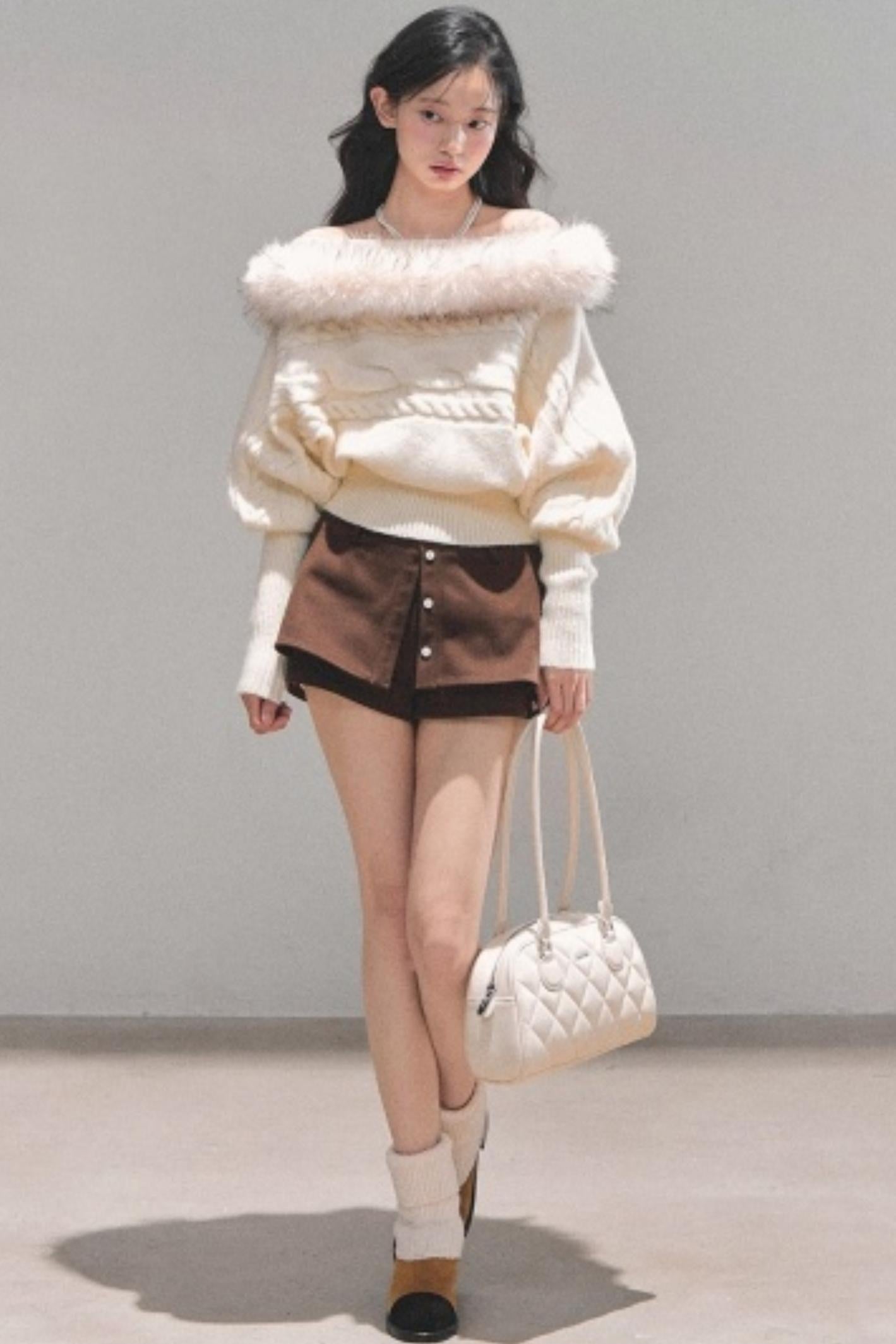 Tea Fragrance Mohair Sweater