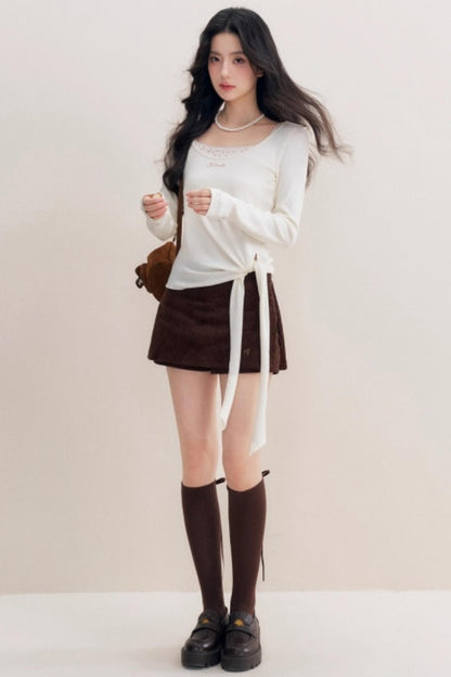 Lace Trim Patchwork Top