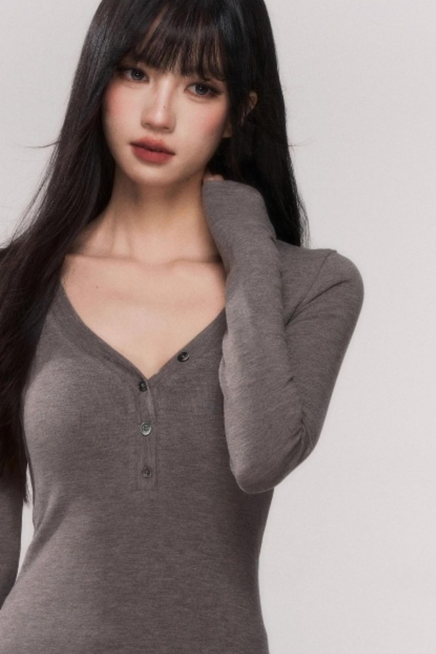 V-Neck Knitted Top