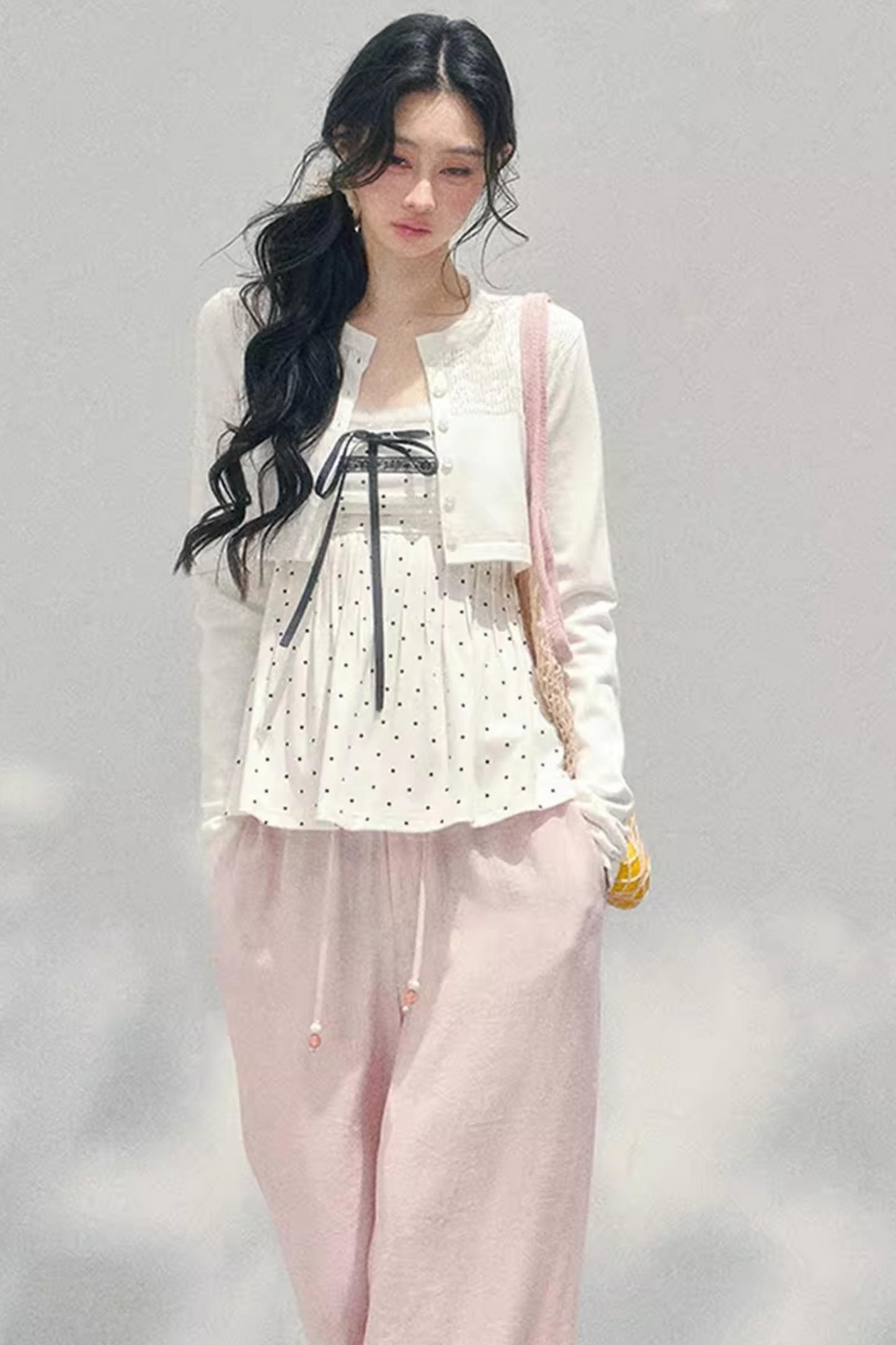 Polka Dot Lace Top Set-Up