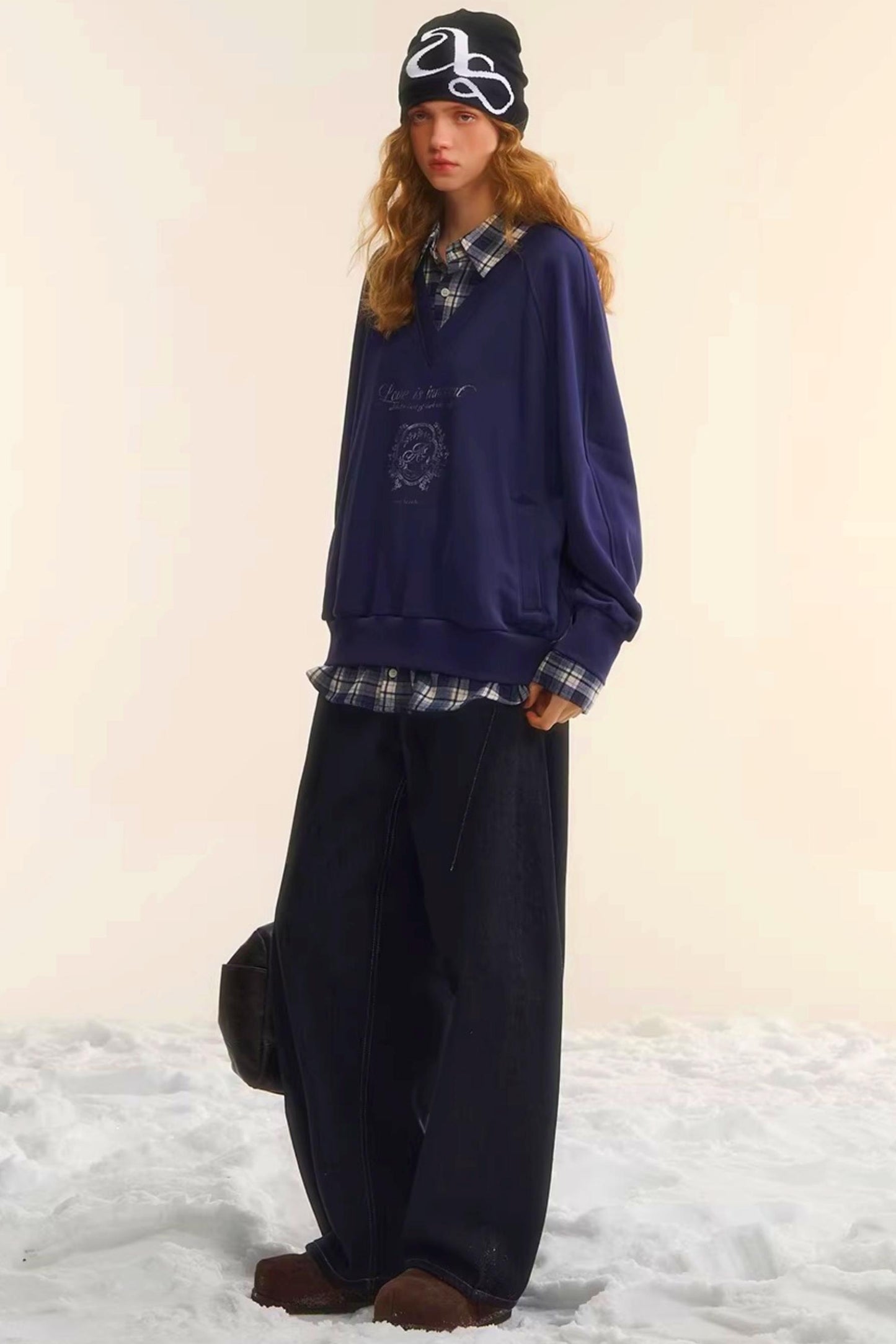 Brushed Distressed Retro Jeans