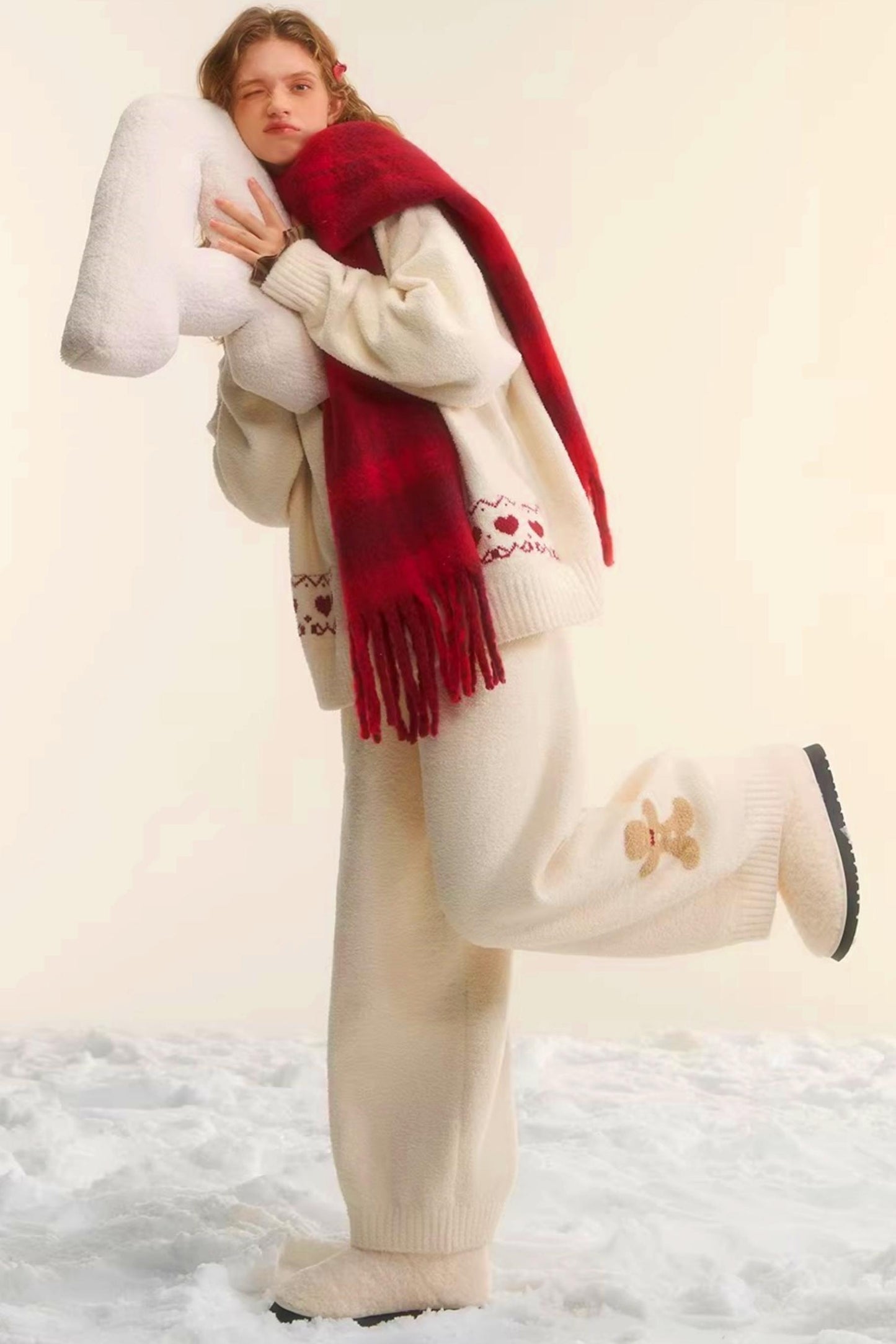 Gingerbread Fair Isle Knit Sweater Set-Up