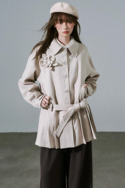 Forest Tencel Wool Trench Coat