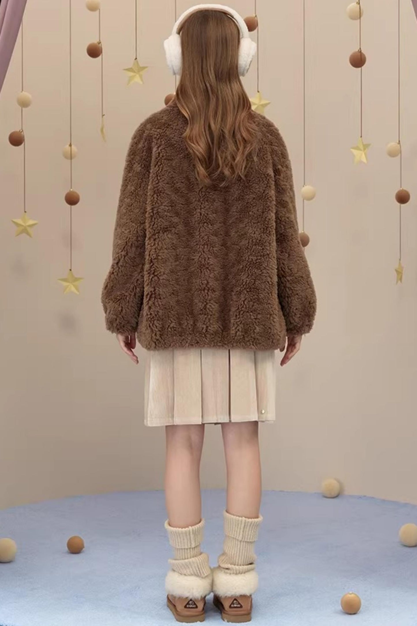 Reversible Suede Pleated Skirt