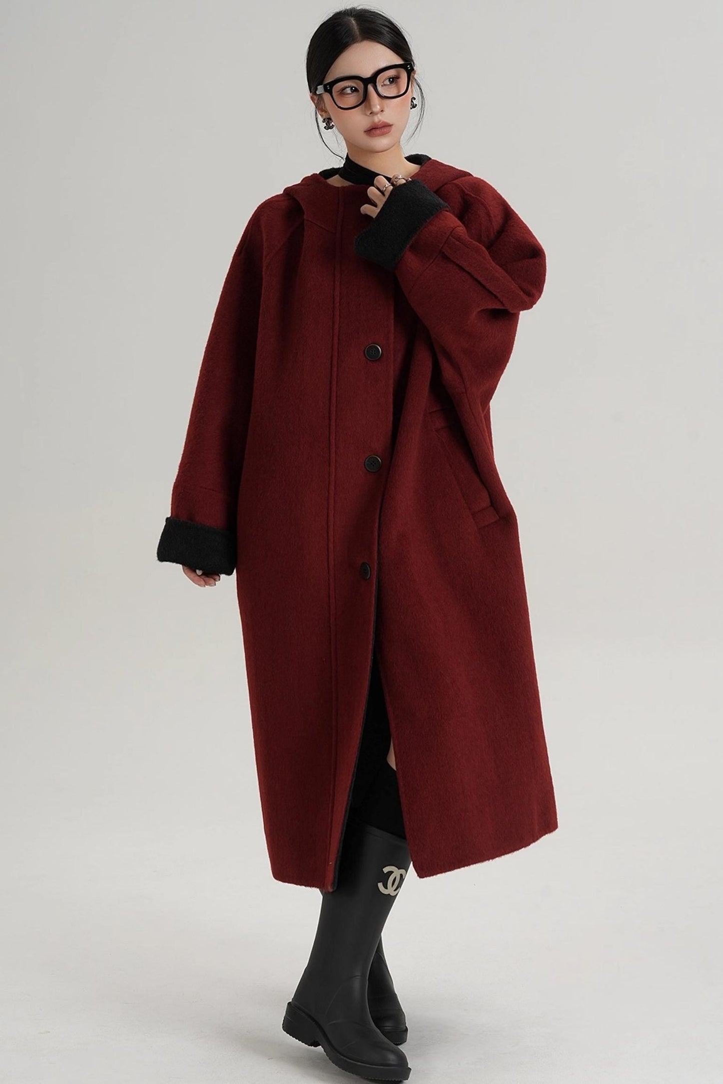 Temperament Long Wool Jacket