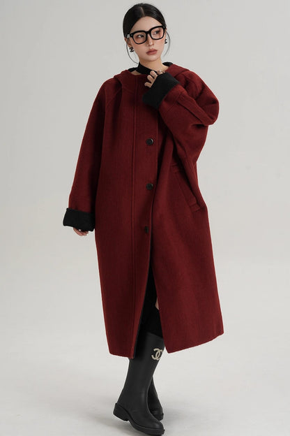 Temperament Long Wool Jacket