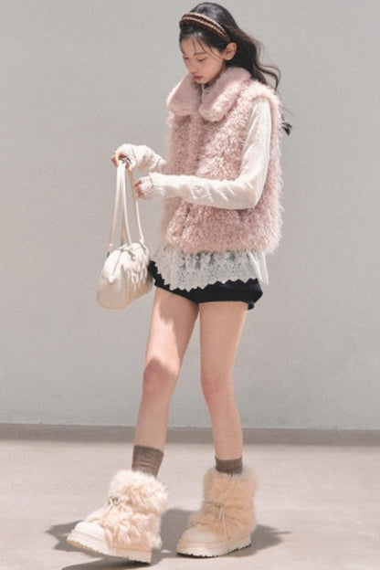 Reversible Faux Fur Vest