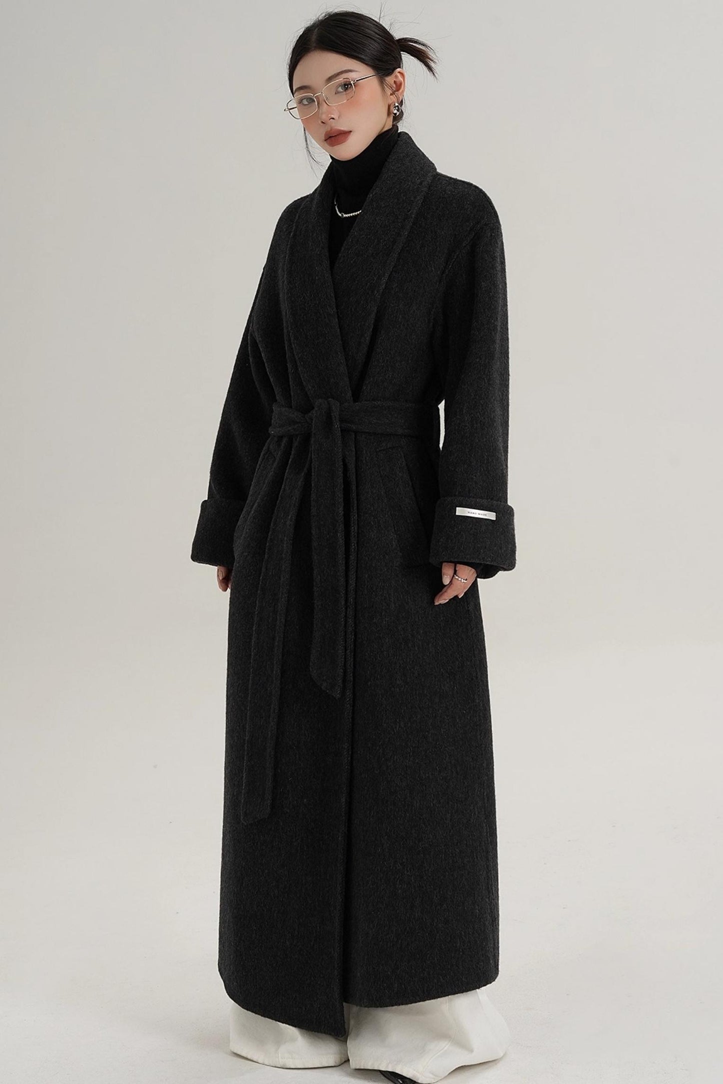 Elegant Wool Lapel Coat