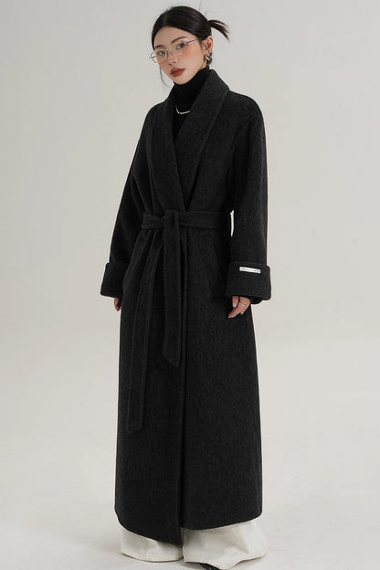 Elegant Wool Lapel Coat