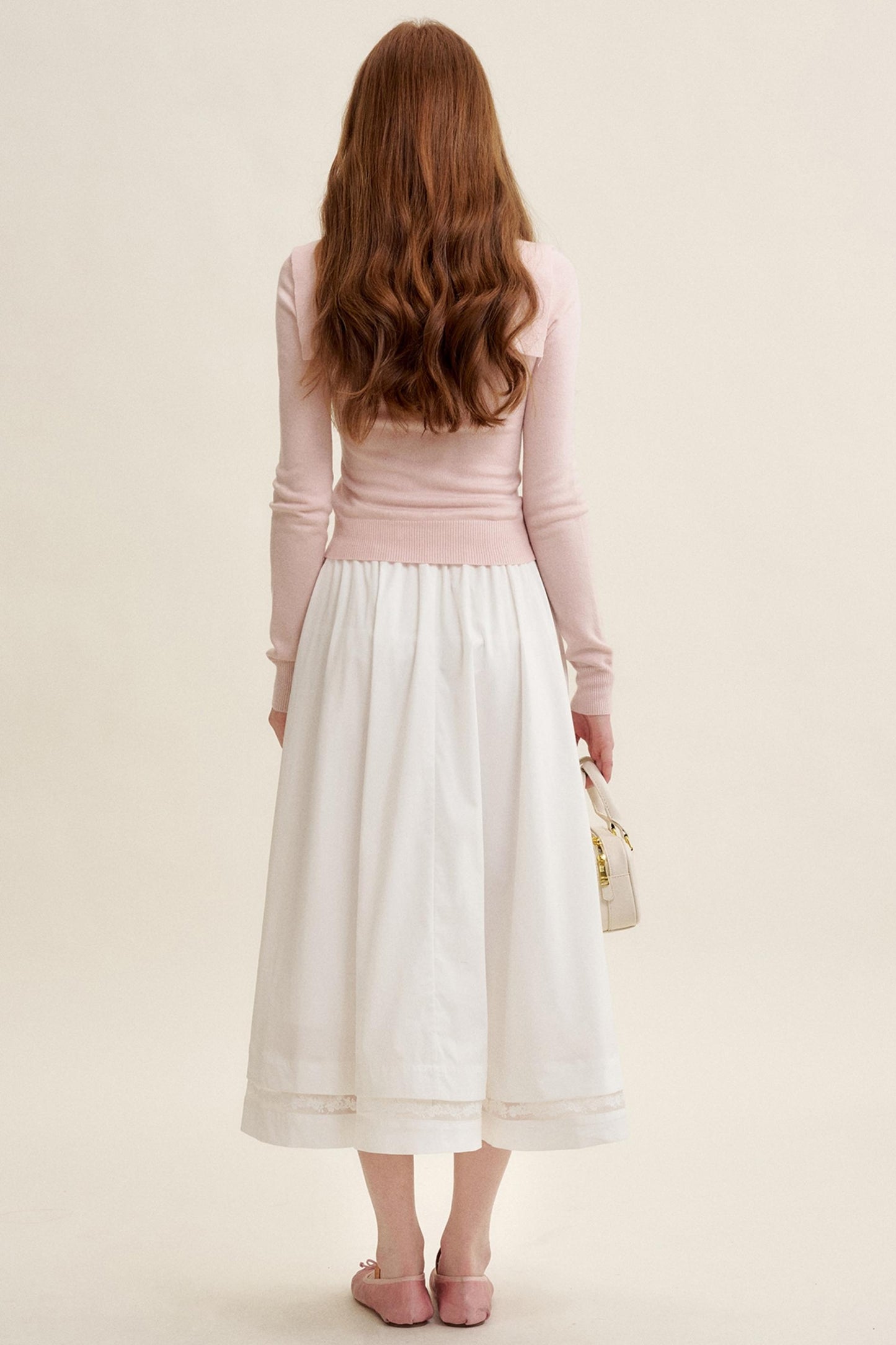 Romantic Navy Knit Shawl Top