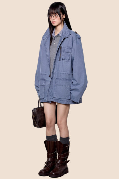 Vintage Cargo Zip Jacket