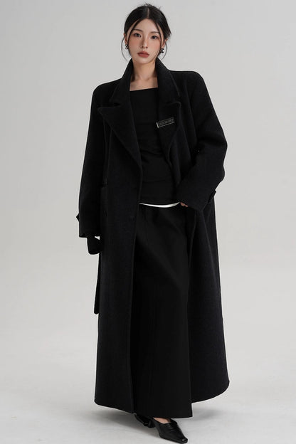 Temperament Long Wool Coat