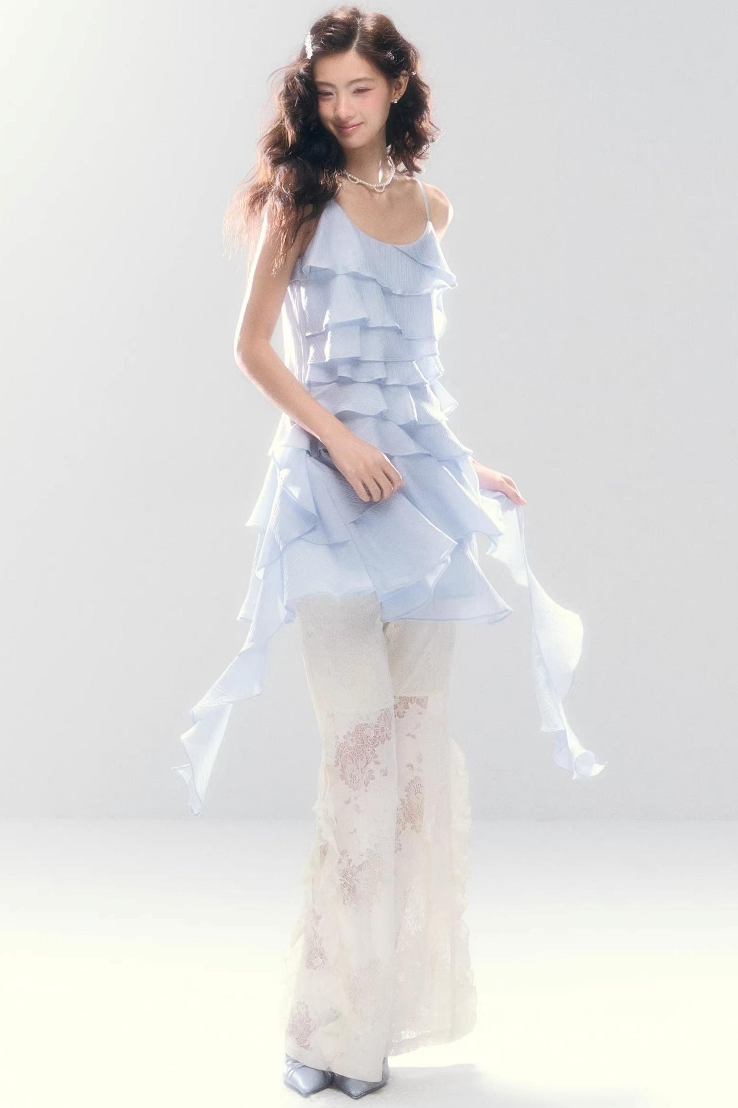 Meerjungfrau-Spitze Schlaghose