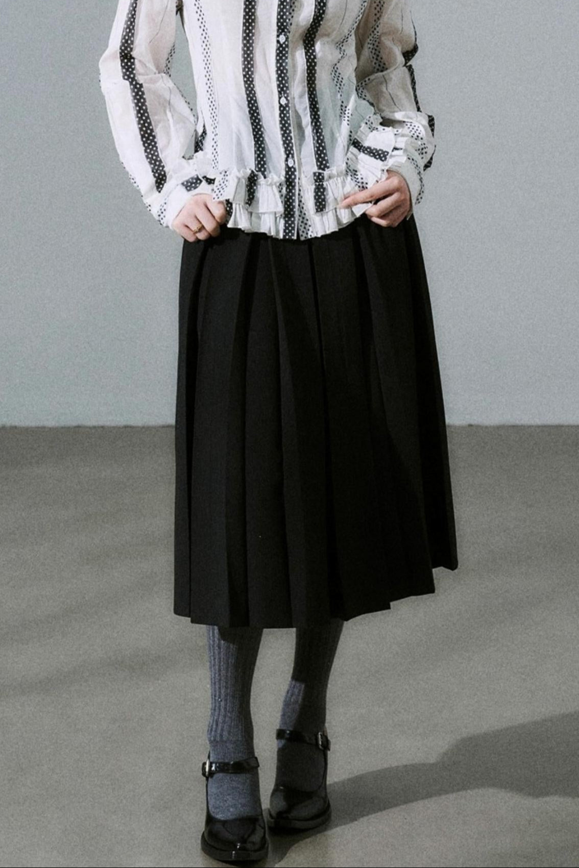 Japanese Girl Pleated Jacket Set-Up