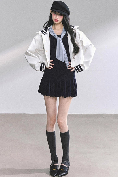 Luxury Denim Cargo Jacket