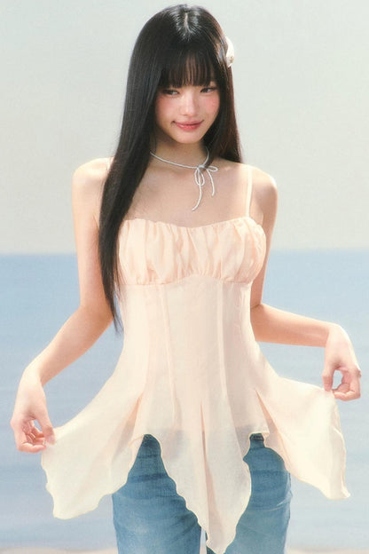 Irregular Hem Fishbone Camisole