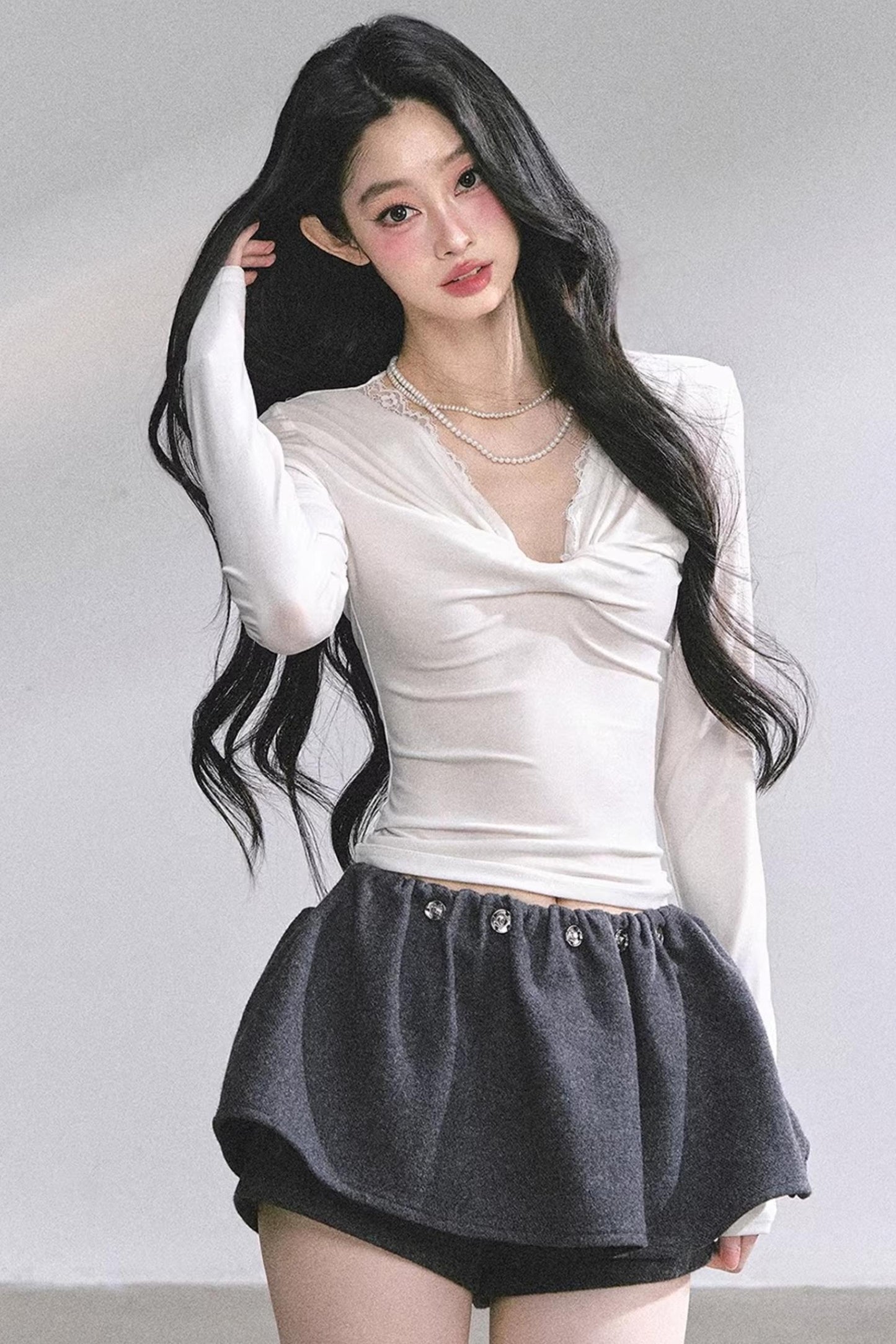 Ancient White Moonlight Lace Top