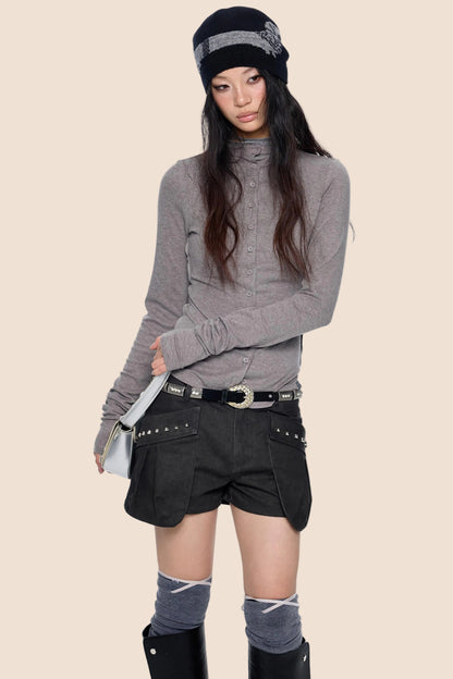 Lightweight Pleated Cardigan