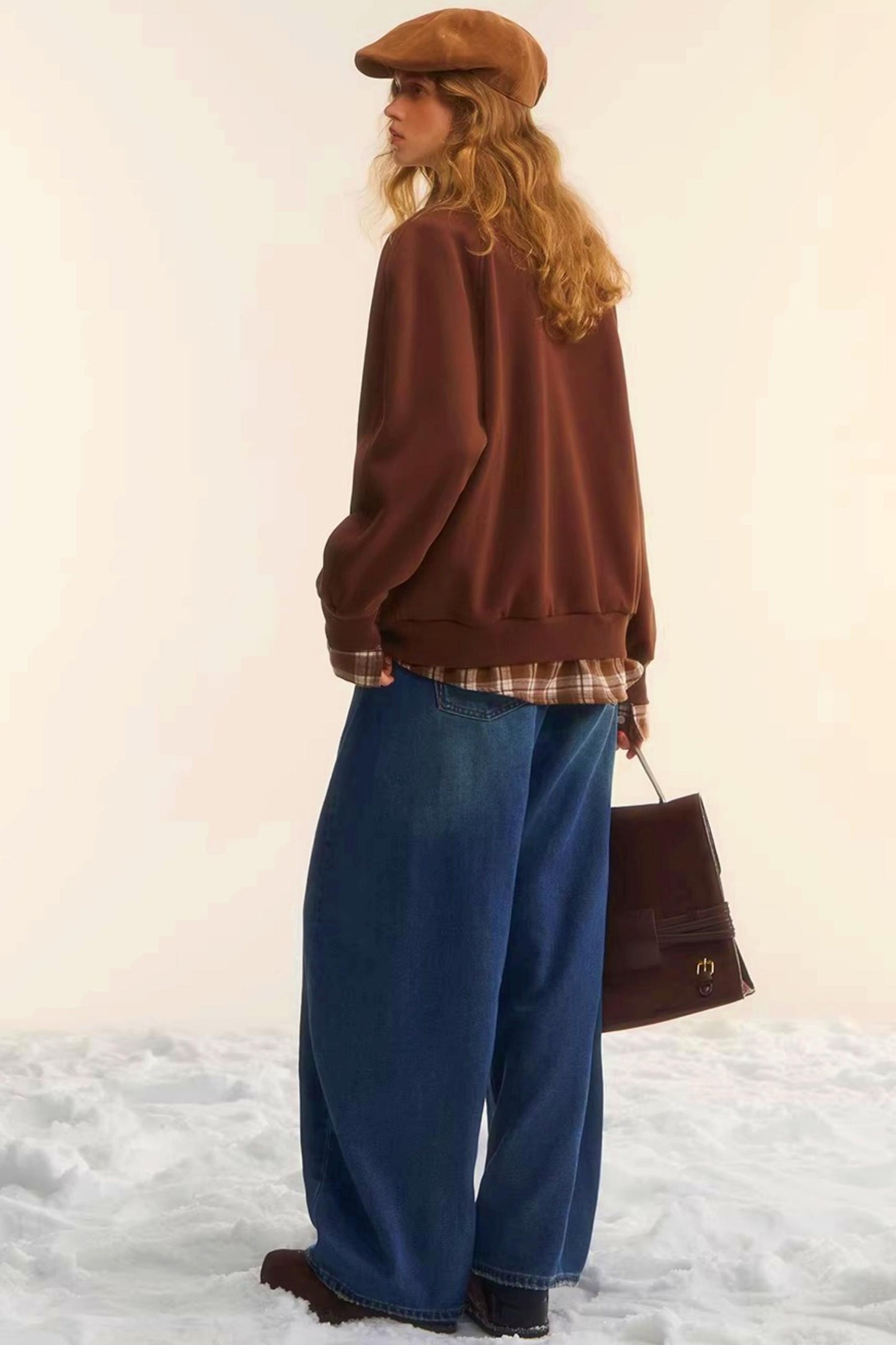 Brushed Distressed Retro Jeans