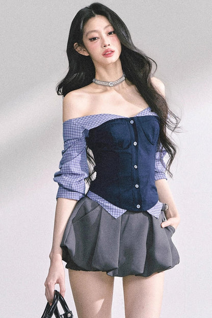 Slimming Hot Girl One-Shoulder Tops