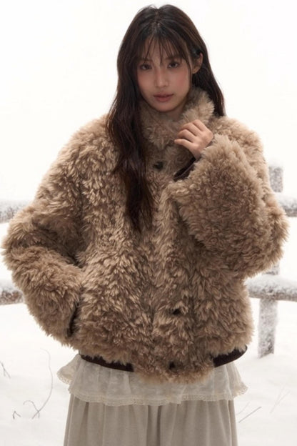 Reversible Lamb Wool Coat