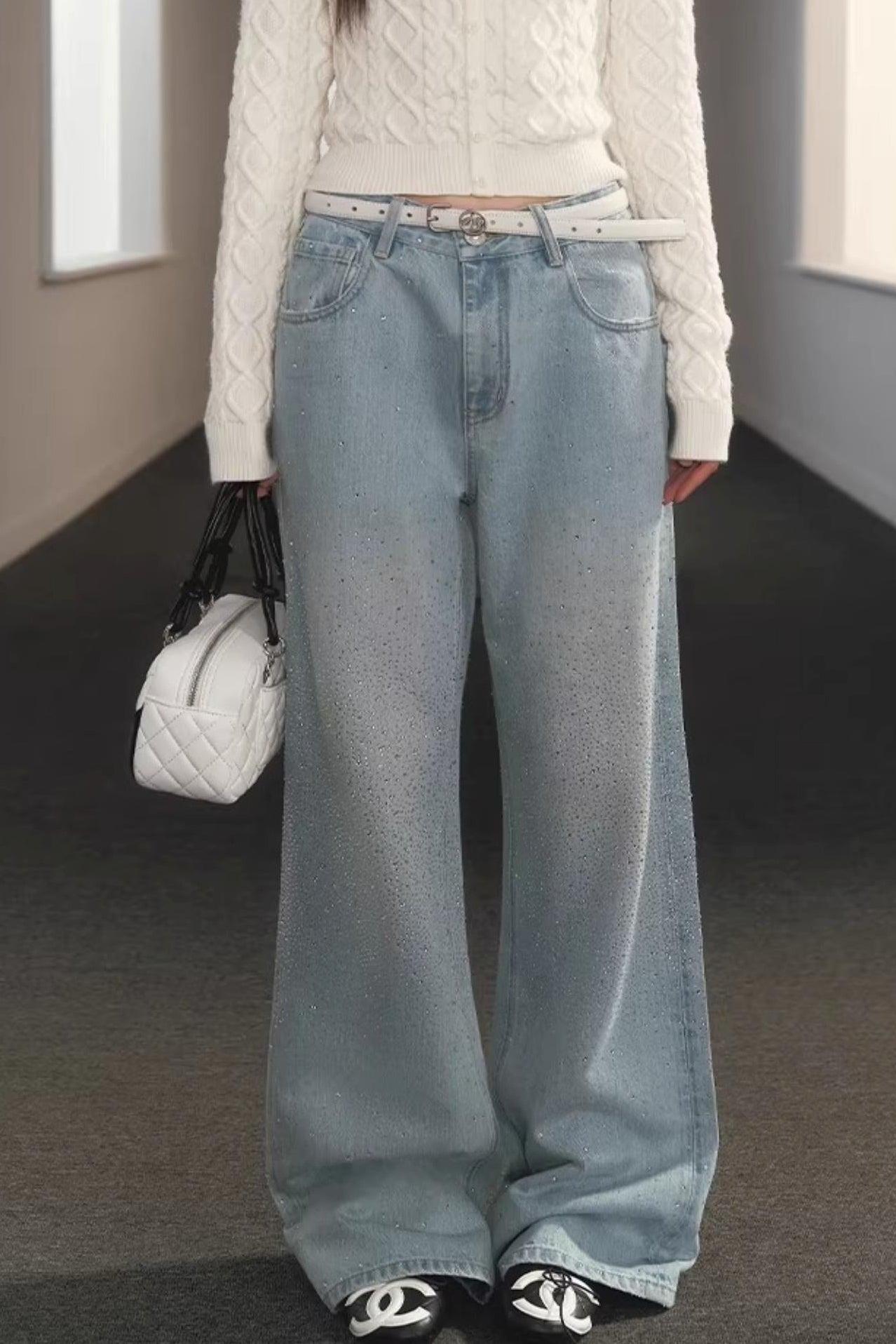 Starry Sky Rhinestone Jeans