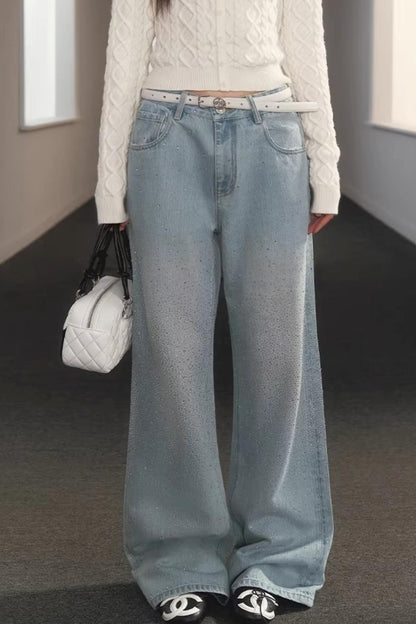 Starry Sky Rhinestone Jeans