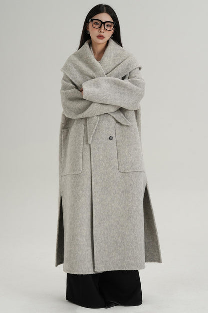 Woolen Elegance Long Jacket