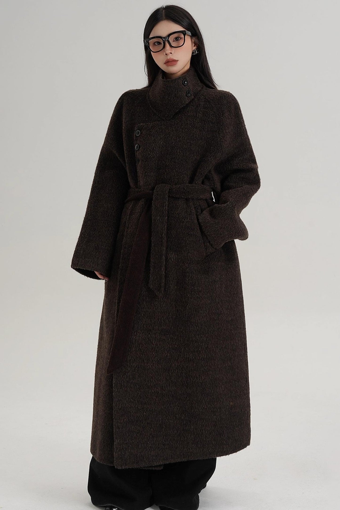 High Neck Wool Coat