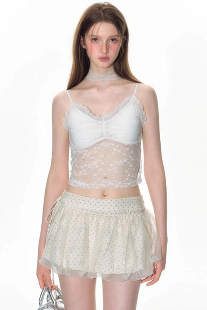 Nap Dot Mesh Culottes Set-Up