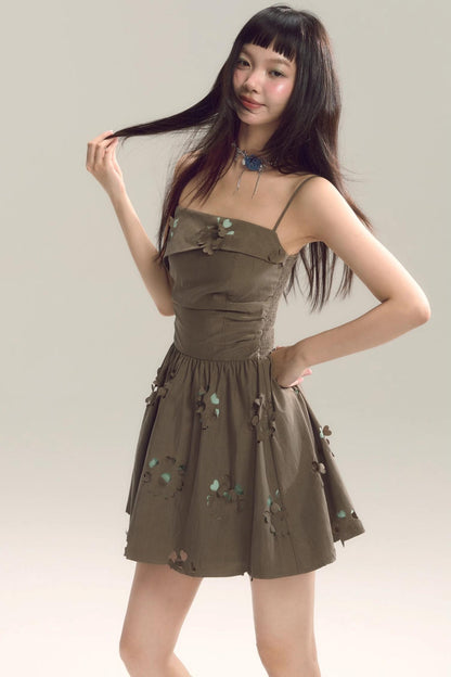 Coastal Floral Halter Dress