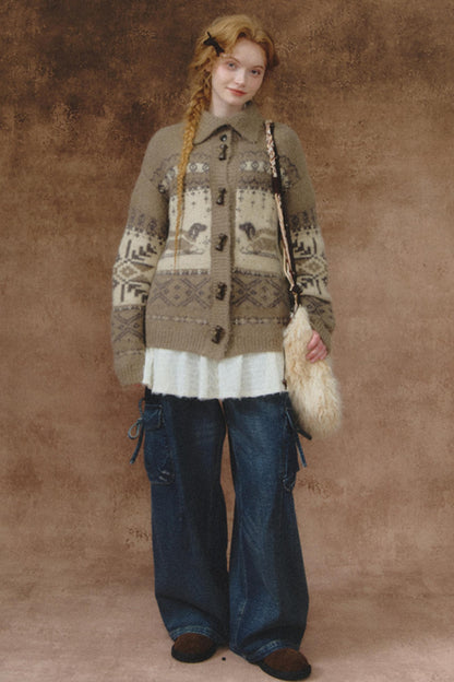 Vintage Lapel Cardigan