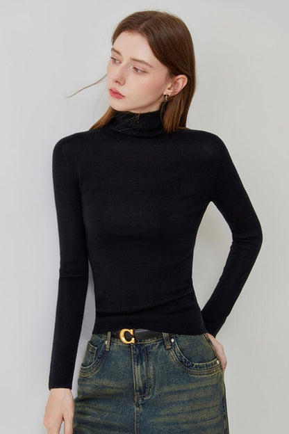 High Neck Knit Base Layer Sweater