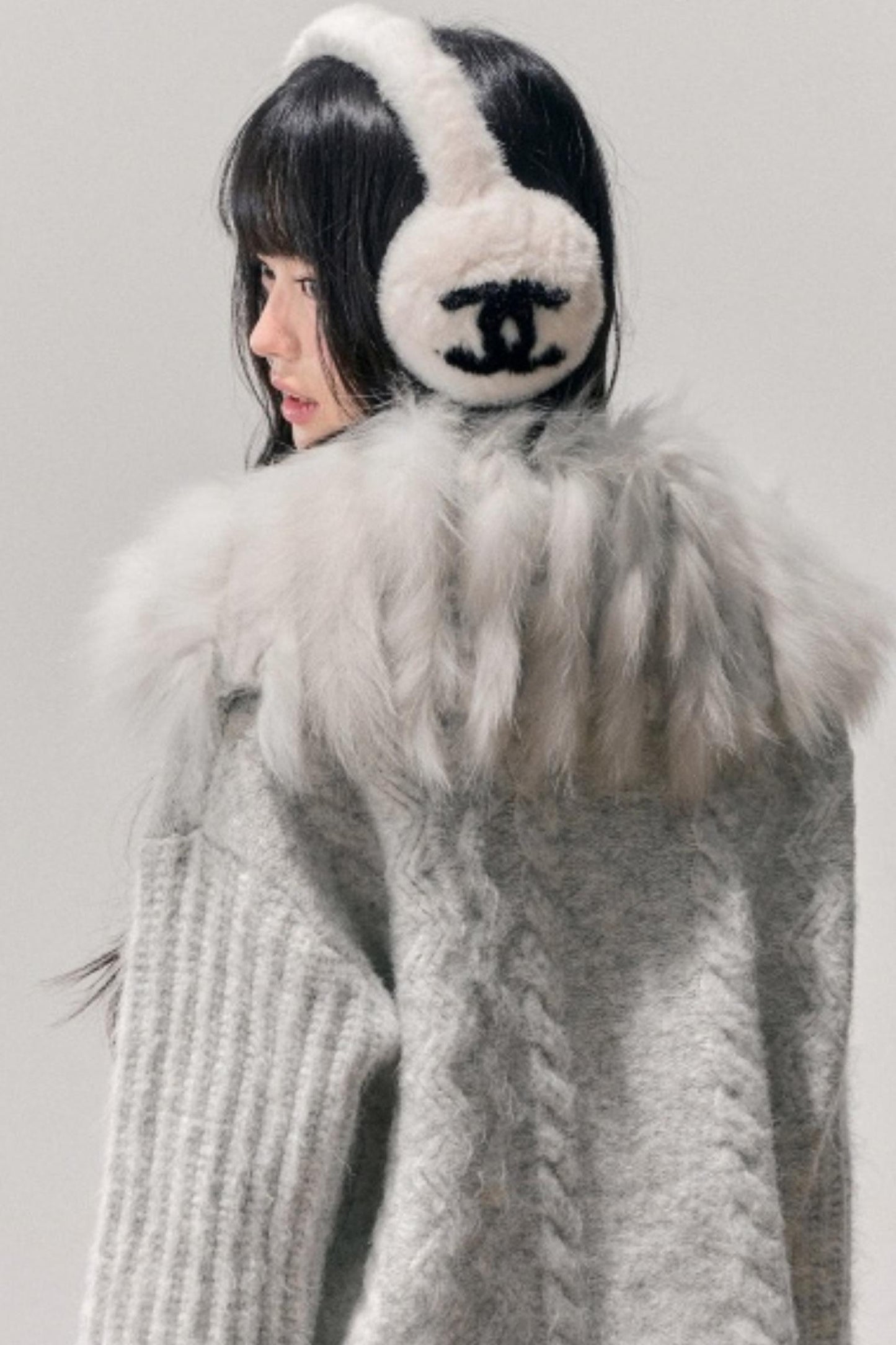 Fox Fur Knit Cardigan