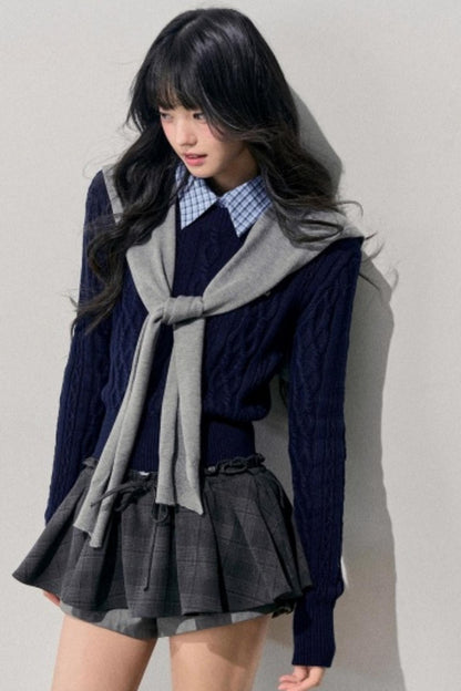 Unfinished Poem Plaid Sweater