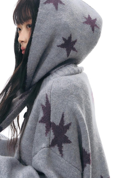 Reversible Star Cardigan Sweater Jacket Set-Up