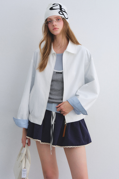 Detachable Shawl Collar Flight Jacket