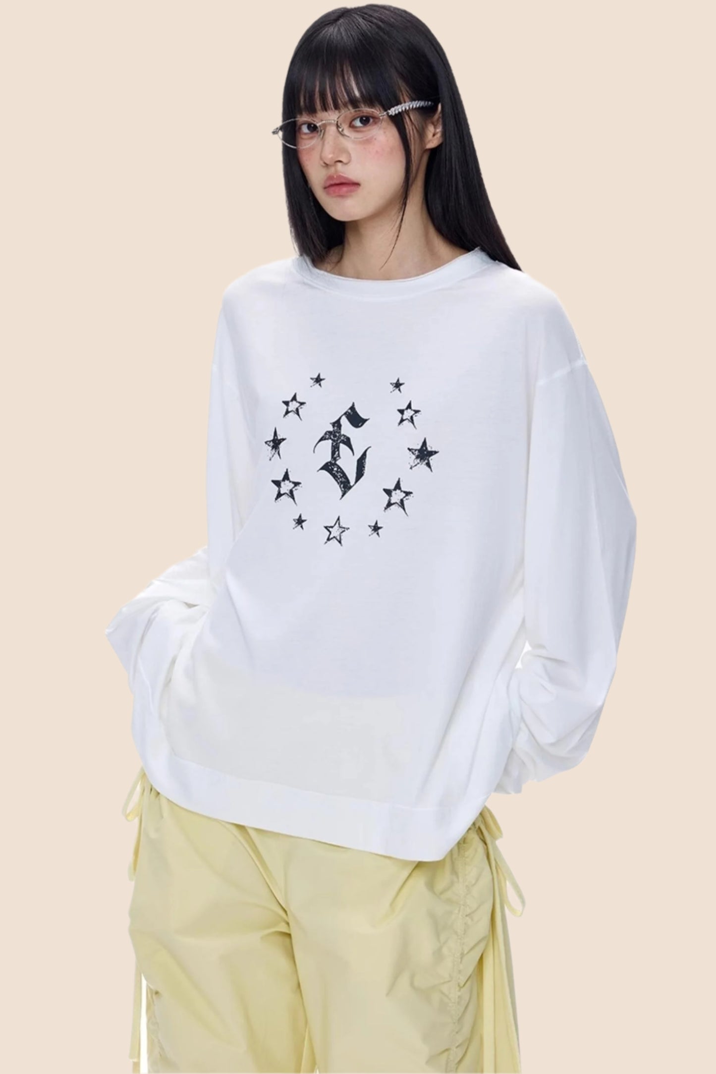 American Star Print Long Sleeve T-Shirt